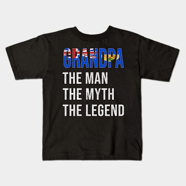 Grand Father Turks And Caicos Grandpa The Man The Myth The Legend - Gift for Turks And Caicos Dad With Roots From  Turks And Caicos Kids T-Shirt by Country Flags